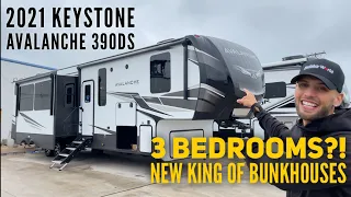 3 Bedroom Fifth Wheel?! My New Favorite RV | 2021 Keystone Avalanche 390DS