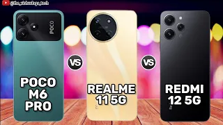 Poco M6 Pro 5G vs Realme 11 5G vs Redmi 12 5G || Comparison video || Price & Reviews 2023