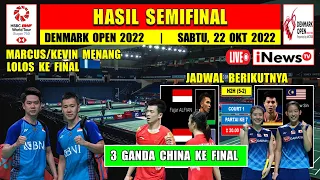 Hasil Semifinal Denmark Open 2022 Hari Ini ~ MARCUS/KEVIN Menang Lolos Ke Final