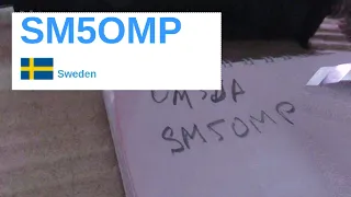 SM5OMP QRP CW indoor развёрнутое QSO с расшифровкой 14 MHz комнатная антенна 5W
