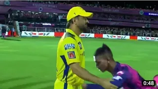 Yashasvi Jaiswal Touches The Feet Of His Idol 'Ms Dhoni' After Csk Vs Rr Match #ipl2023  #msdhoni