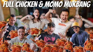 6 X Whole Chicken eating challenge | 200 momos eating challenge