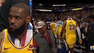 LBJ ANGRY! STORMS OFF COURT! AFTER "WHOSE UR DADDY" CHANTS & IGNORE JOKIC AFTER GAME!