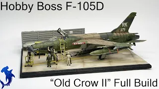 Hobby Boss F-105D Thunderchief Bud Anderson's "Old Crow 2" Pre-Flight check diorama Full Build