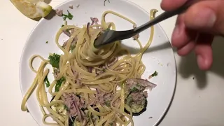 Mukbang Tuna Lemon Pasta