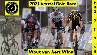 Wout van Aert Wins . | 2021 Amstel Gold Race | Photo finish