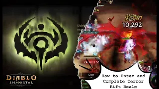 How to Enter TERROR RIFT Realm  and Complete Four Bounties as One | Diablo Immortal