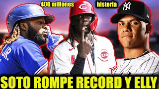 JUAN SOTO Y ELLY DE LA CRUZ ROMPEN RECORD HISTORICO Y ALTERAN MLB, VLADI JR QUIERE 400 MILL