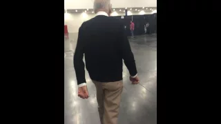 Stan Lee walking to his photo shoot... You can't slow this 92 year old down!!!!