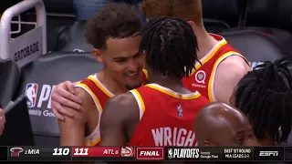 TRAE CRAZY GAME WINNER ! Atlanta Hawks vs Miami Heat Game 3 Final Minutes ! 2021-22 NBA Playoffs