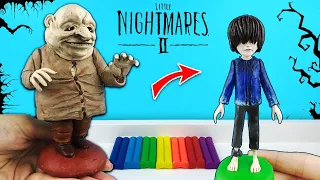 The Runaway and the Guest of the Womb from Little Nightmares 2. Figures from plasticine