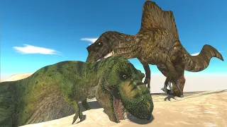 Hyperendocrin Spinosaurus(Hypo spino) VS Jurassic World! - Animal Revolt Battle Simulator