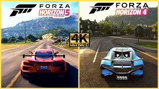 Forza Horizon 5 vs Forza Horizon 4 | Early Graphics Comparison | FH5 PC vs FH4 PC