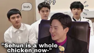 EXO Suho is back and he's already roasting his members