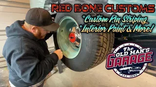 RED BONE RETURNS! Pin Striping & Interior Paint DONE! Vicki’s C-10 Interior is READY!