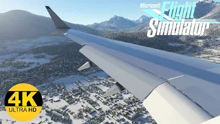 Boeing 737-Max Snow Landing at Innsbruck | Microsoft Flight Simulator - 4K Ultra Graphics RTX 3060ti