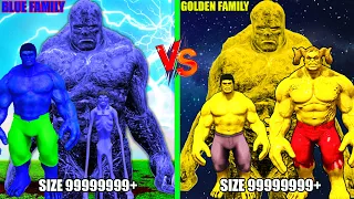 SHINCHAN Growing BIGGEST BLUE & GOLDEN HULK FAMILY in GTA 5!