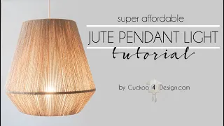 DIY jute pendant light for dining room