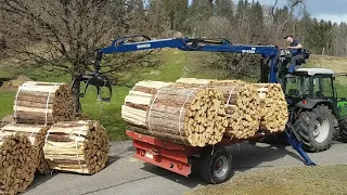 Brennholzbündel stapeln