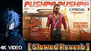 PUSHPA PUSHPA (Lyrical)- #Pushpa 2 The Rule | #Slowed Reverb | #Allu Arjun | Sukumar | #Mika, Nakash