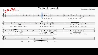 California dreamin - Karaoke - Flauto dolce - Canto - Spartito - Note - Instrumental