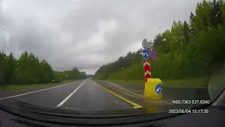 Driving in Vologda region: Липин Бор - Вытегра 04/06/2023 (timelapse 4x)