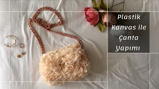 Plastik kanvas ile çanta yapımı • DIY bag tutorial with plastic canvas