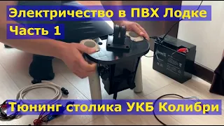 Электрификация ПВХ лодки. Тюнинг УКБ Колибри. Вход от генератора /вольтметр/прикуриватель/зарядка...