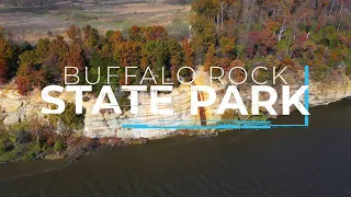 Buffalo Rock State Park, Illinois in Fall Colors | 4K drone footage