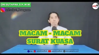 MACAM - MACAM SURAT KUASA