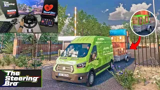 Delivery Job with My Van - Truck & Logistics Simulator | Thrustmaster TX Steering Wheel Gameplay