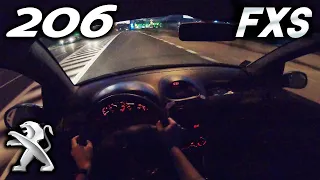 Peugeot 206 (1998) - 4K POV Night Test Drive