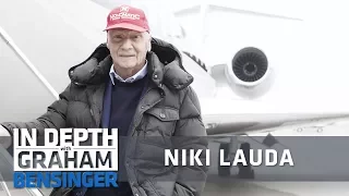 Niki Lauda takes reporter flying on his airplane