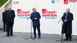 Armin Laschet in Düsseldorfer Impfzentrum: „Ab morgen überall vor Ort impfen“