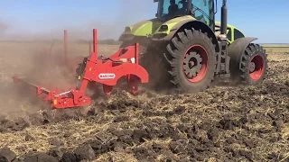 Глубокорыхлитель (Чизель) Maschio Gaspardo Artiglio 300/7 с трактором Claas Axion 950 ч.12