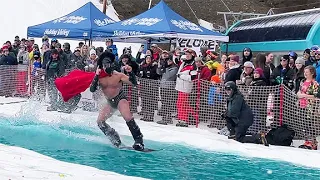 Holiday Valley Pond Skim 2022 Spartan Style