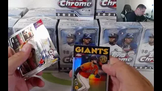 2021 Topps Chrome Baseball 15 Blaster Box Team Break PYT 2