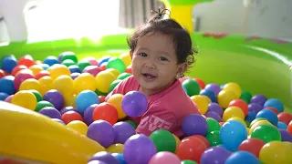 MOTHER MADE A BALL POOL FOR ARACELLI 🥰