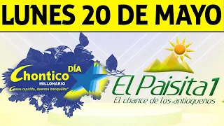 Resultados PAISITA y CHONTICO DIA del Lunes 20 de Mayo de 2024  CHANCE 😱💰🚨🔥🍀