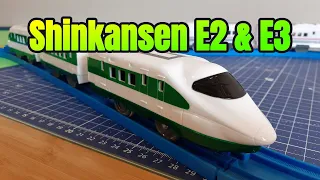 Shinkansen Series 200_E2 and Series E3 Komachi | #plarail TrackMaster Play on blue rails #005