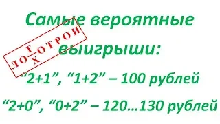 Самые вероятные минимальные выигрыши в лотерее "Гослото 4 из 20"