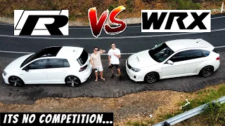 Subaru WRX Vs Golf R MK7 Mountain Run