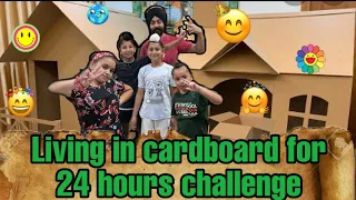 Living in cardboard for 24 hours challenge | @gursiratcheema