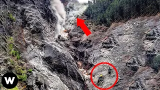 Tragic Moments! Shocking Massive Rockfalls & Landslides Caught On Camera