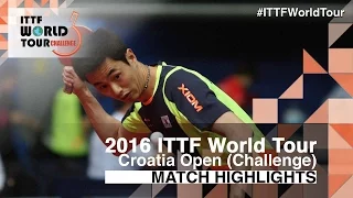 2016 Croatia Open Highlights: Joo Se Hyuk vs Jung Youngsik (Final)
