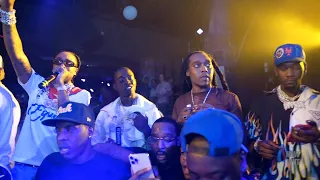 Migos performing straighten with Bobby Shmurda at club Story Mia