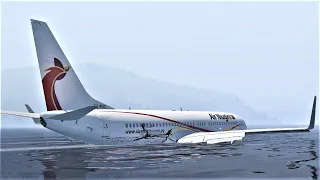 B737 How The Accident Happened, Air Niugini Flight 73, Chuuk Airport, Chuuk Lagoon - Crash Animation