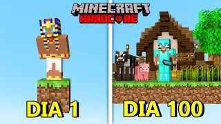 SOBREVIVI 100 DIAS em 1 BLOCO no Minecraft - O FILME