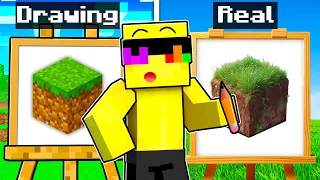 Sunny VS Melon REALISTIC SPEED DRAW In Minecraft!