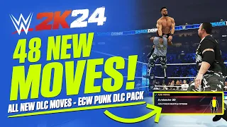 WWE 2K24: Almost 50 New Moves Added! (All New DLC Moves!) (ECW Punk DLC Pack)